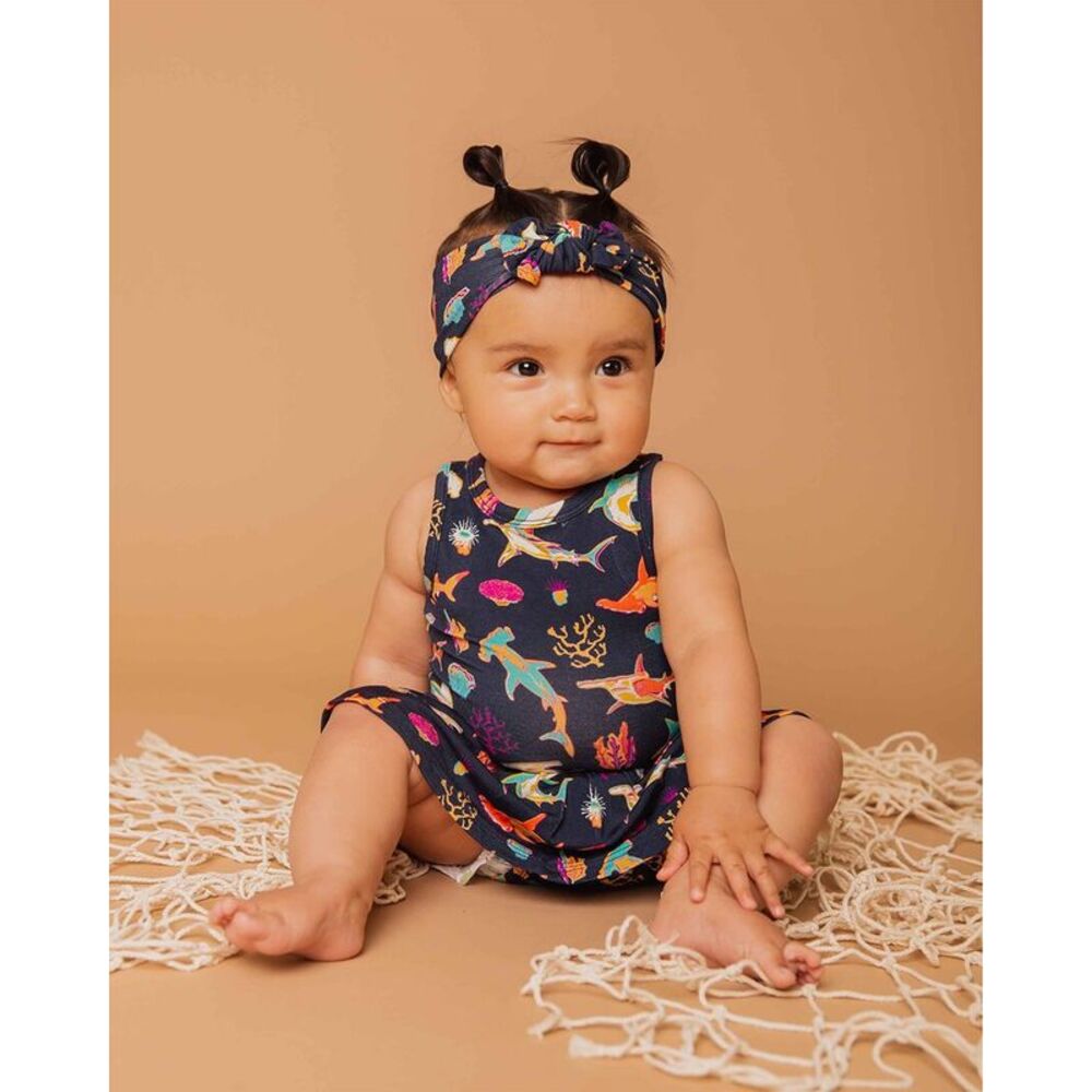 Bums & Roses Girls Hammer Time Racer Back Ruffle Dress, Multicolor